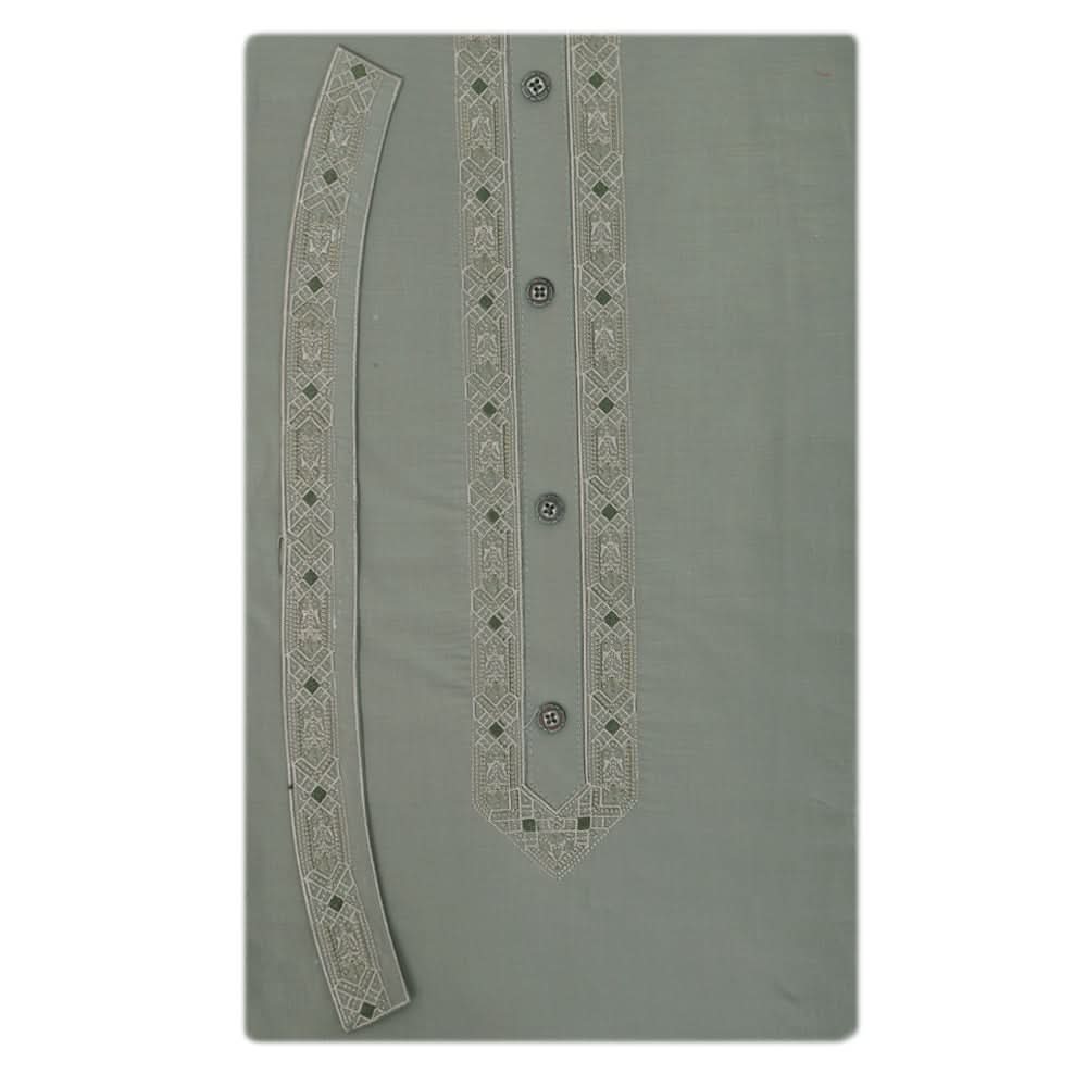 Men's Mashriq Embroidered Un-Stitched Suit - Grey, Men, Unstitched Fabric, Chase Value, Chase Value