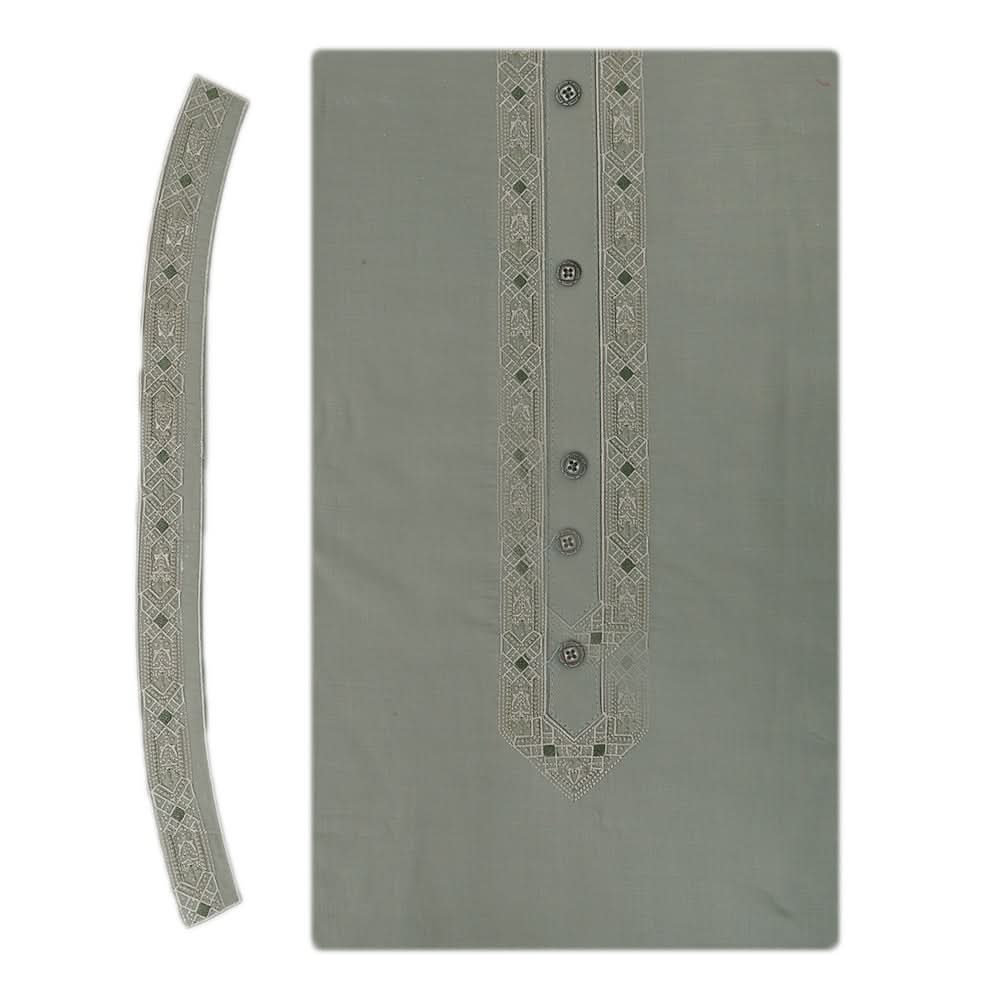 Men's Mashriq Embroidered Un-Stitched Suit - Grey, Men, Unstitched Fabric, Chase Value, Chase Value