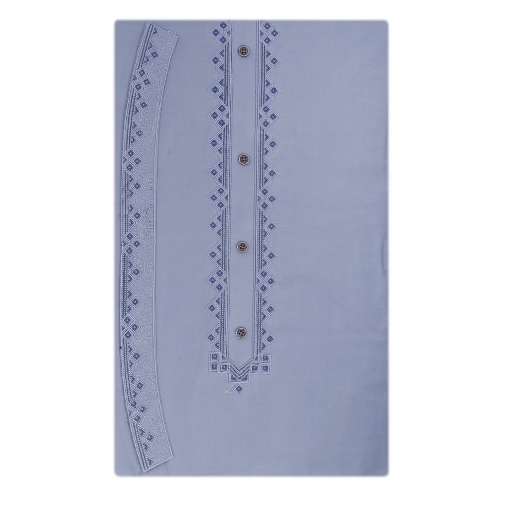 Men's Mashriq Embroidered Un-Stitched Suit - Grey, Men, Unstitched Fabric, Chase Value, Chase Value