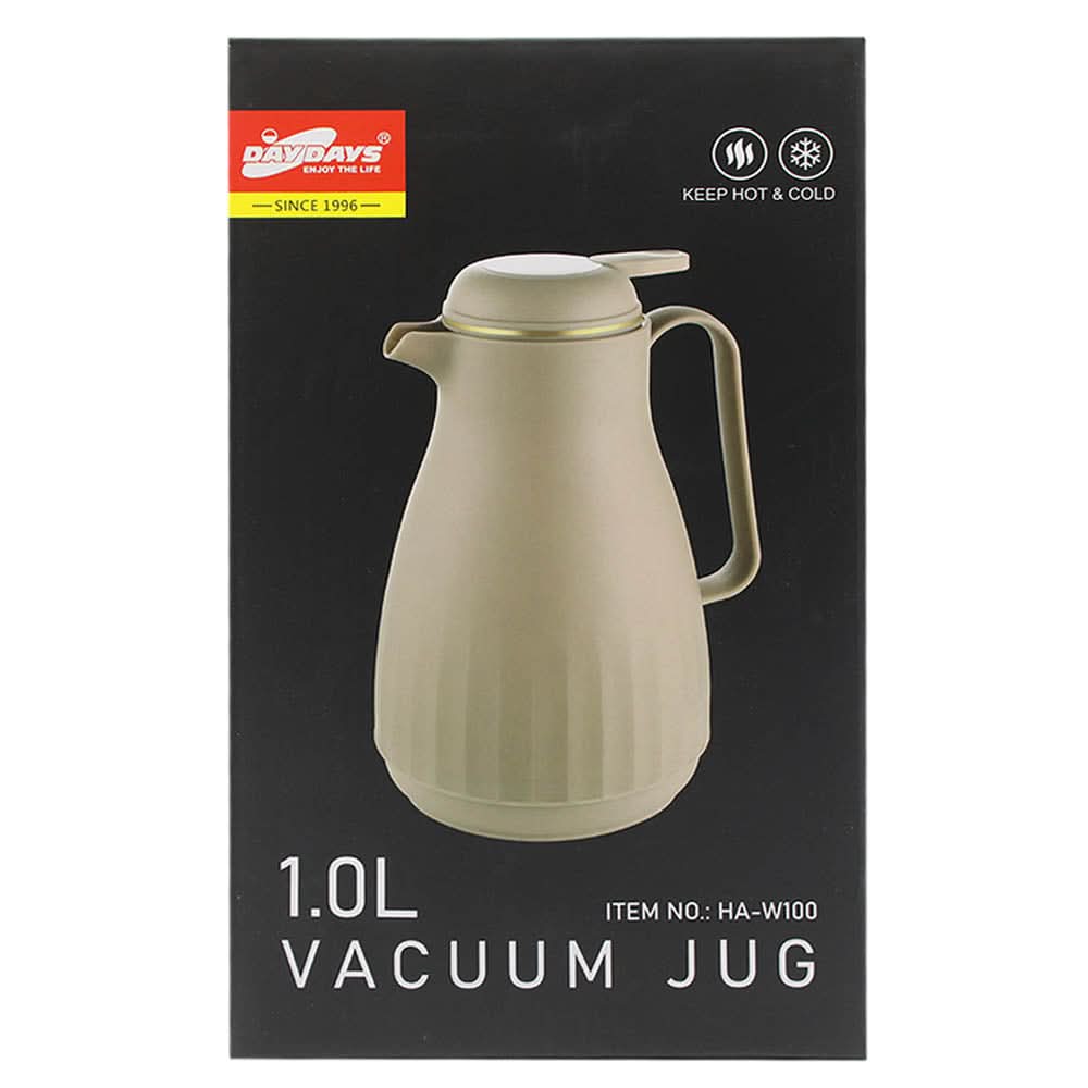 Flask 1Ltr - Grey, Thermos & Mug, Chase Value, Chase Value