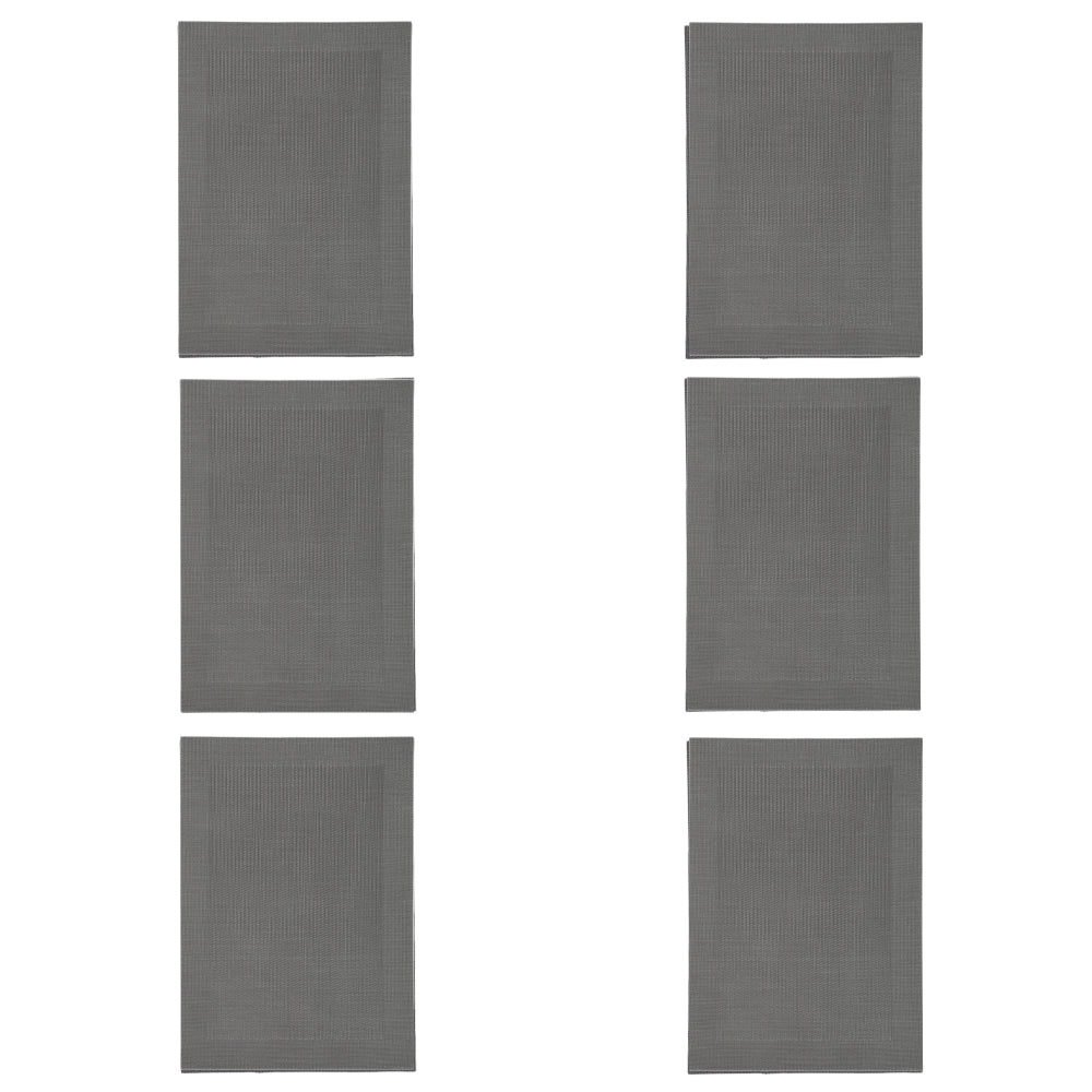 Table Mat - 6Pcs - Grey, Home & Lifestyle, Mats, Chase Value, Chase Value