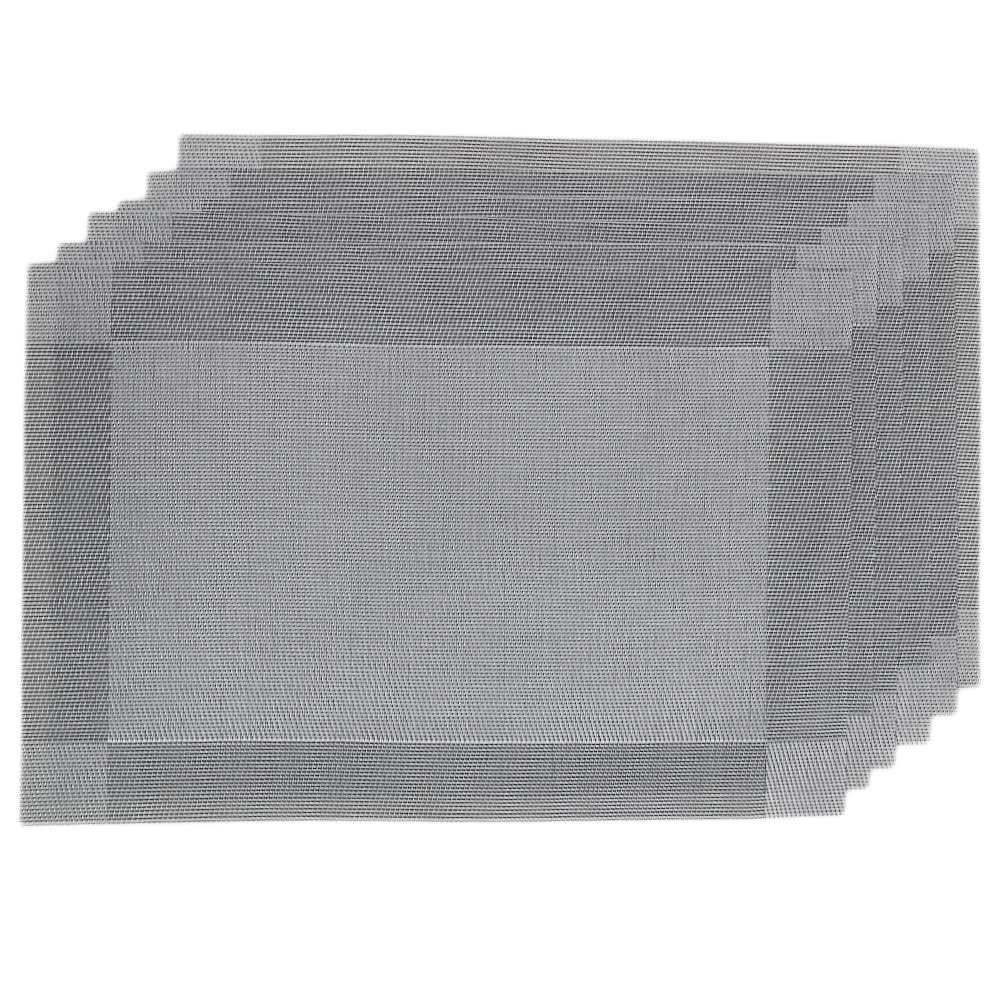 Table Mat with Runner - 7Pcs - Grey, Home & Lifestyle, Mats, Chase Value, Chase Value