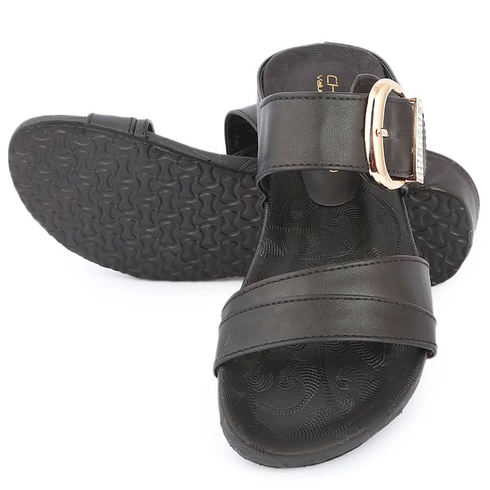 Women's Softy Slipper ( H2 ) - Black, Women, Slippers, Chase Value, Chase Value