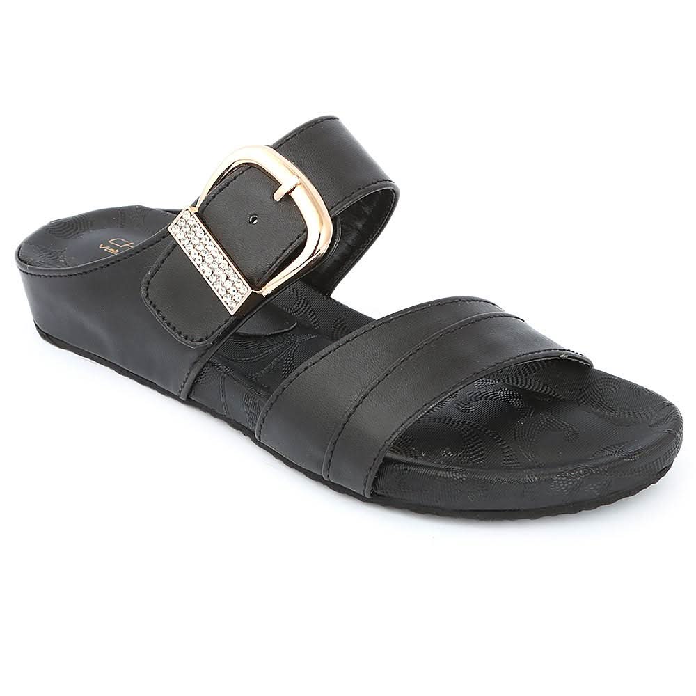 Women's Softy Slipper ( H2 ) - Black, Women, Slippers, Chase Value, Chase Value