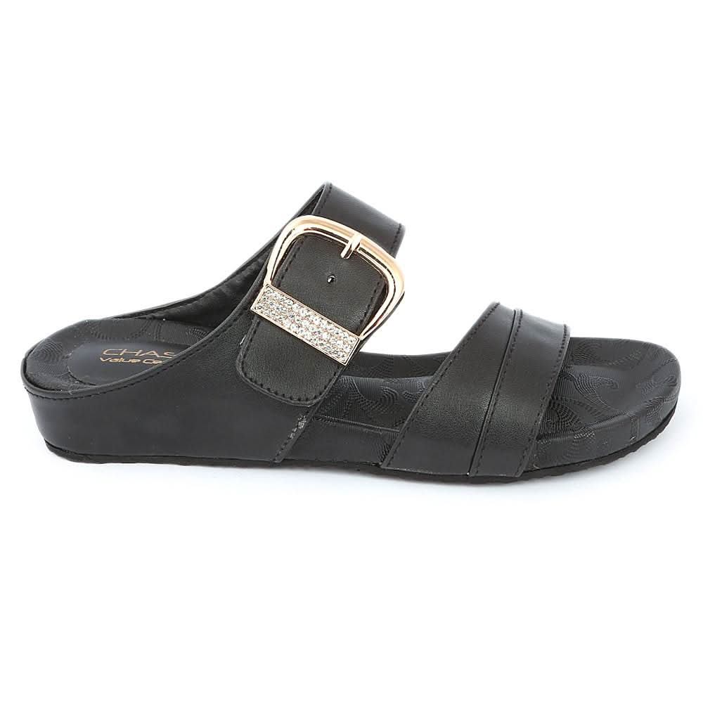 Women's Softy Slipper ( H2 ) - Black, Women, Slippers, Chase Value, Chase Value