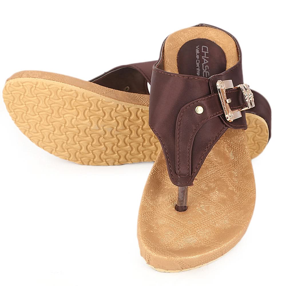 Women's Softy Slipper (H-550) - Brown - test-store-for-chase-value