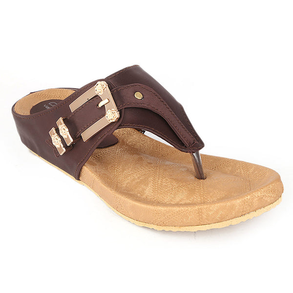 Women's Softy Slipper (H-550) - Brown - test-store-for-chase-value