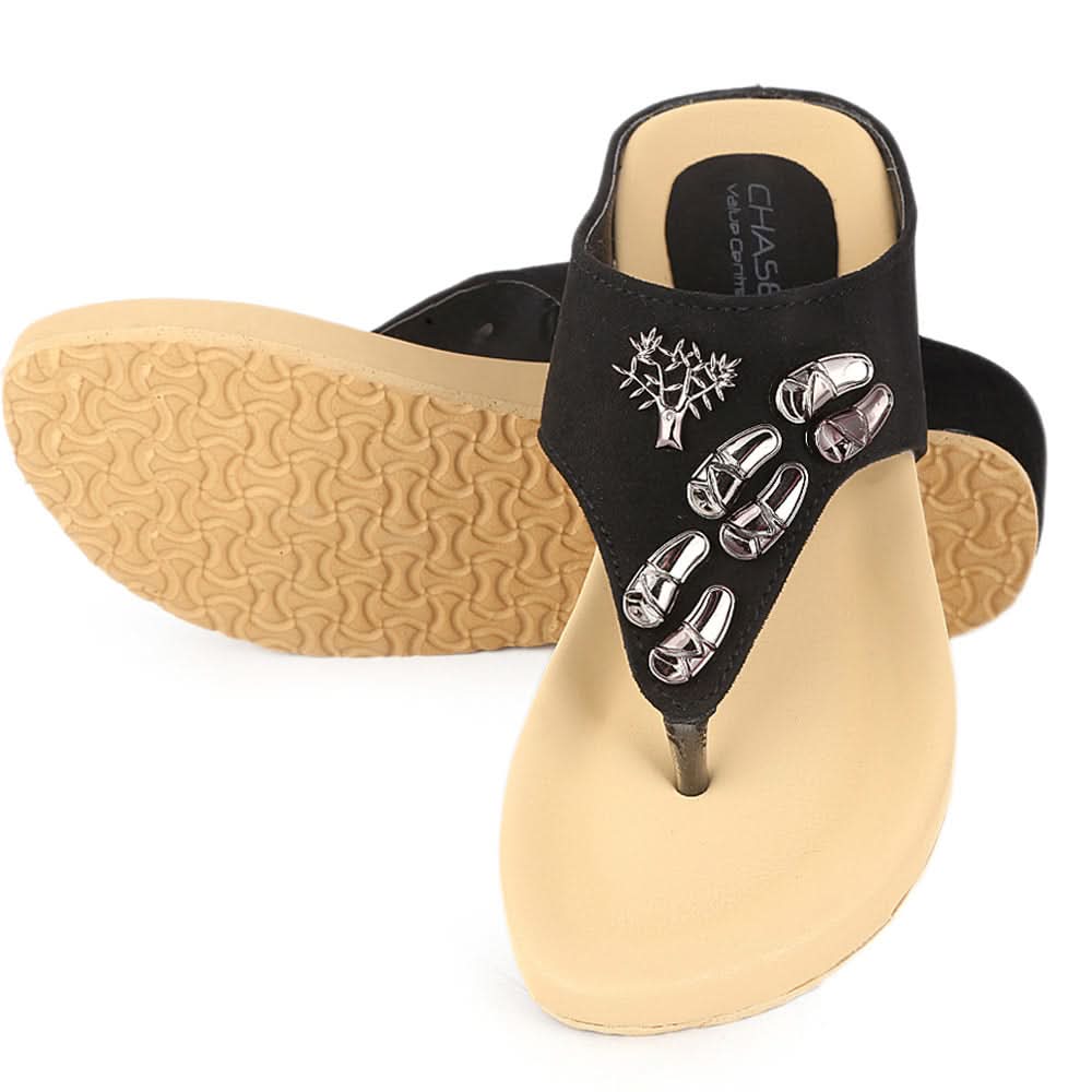 Women's Softy Slipper (H-551) - Black - test-store-for-chase-value