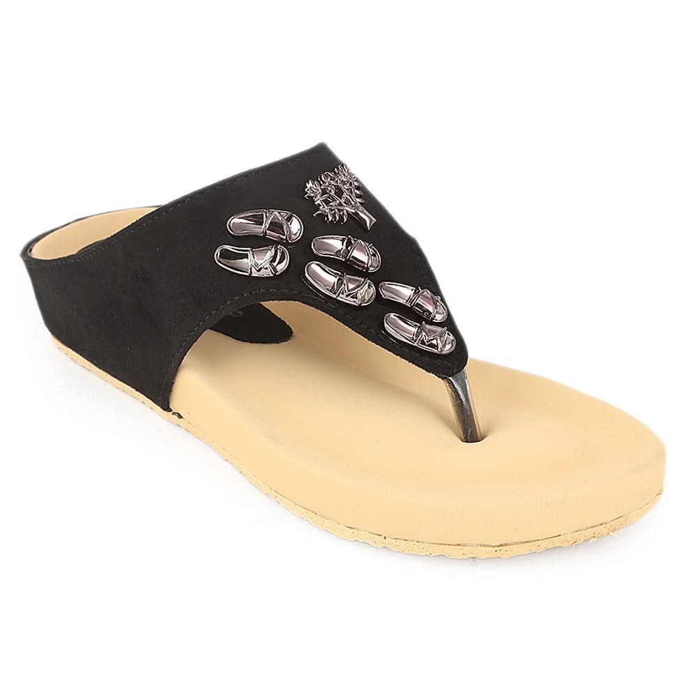 Women's Softy Slipper (H-551) - Black - test-store-for-chase-value