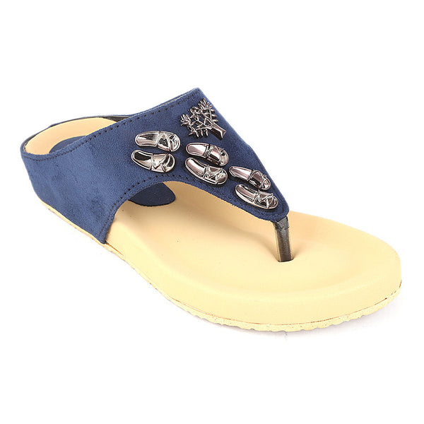 Women's Softy Slipper (H-551) - Blue - test-store-for-chase-value
