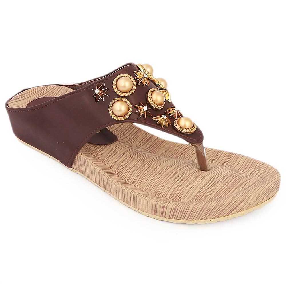 Women's Softy Slipper ( H553 ) - Brown, Women, Slippers, Chase Value, Chase Value