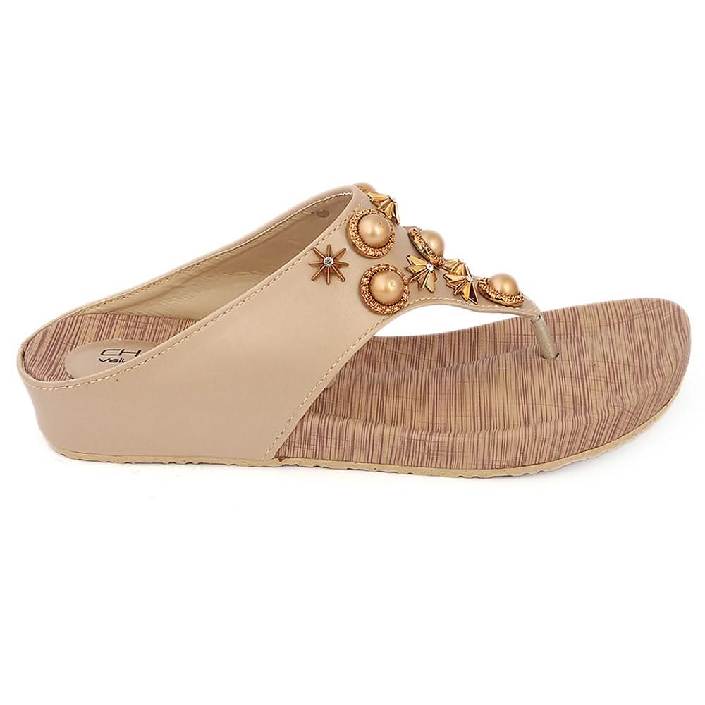 Women's Softy Slipper ( H553 ) - Fawn, Women, Slippers, Chase Value, Chase Value