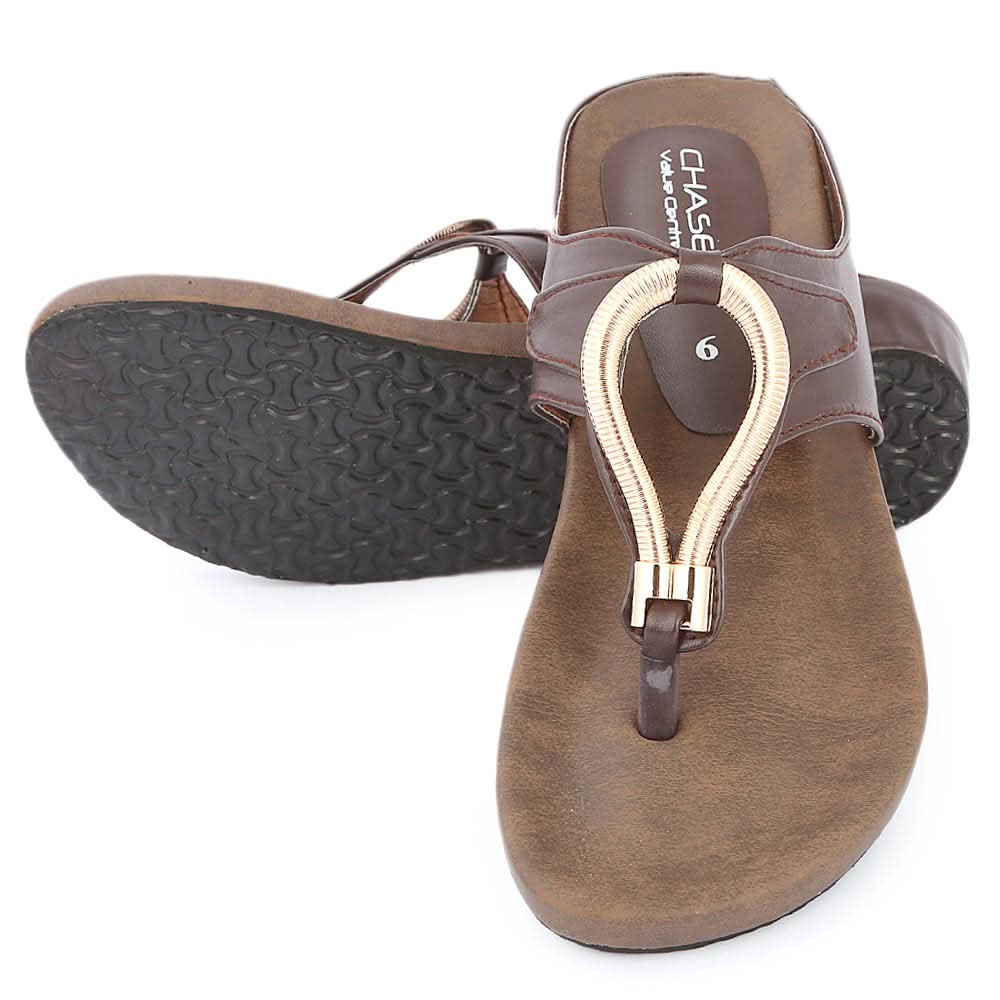 Women's Softy Slipper ( H6 ) - Brown, Women, Slippers, Chase Value, Chase Value