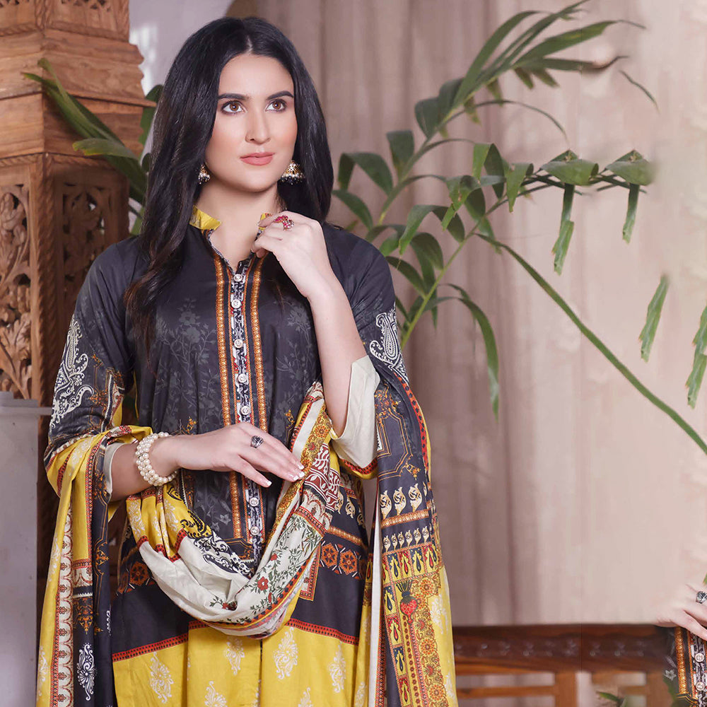 Halime Sultan Digital Printed Lawn 2Pcs Unstitched Suit - V1 - 5, Women, 2Pcs Shalwar Suit, Halima Sultan, Chase Value