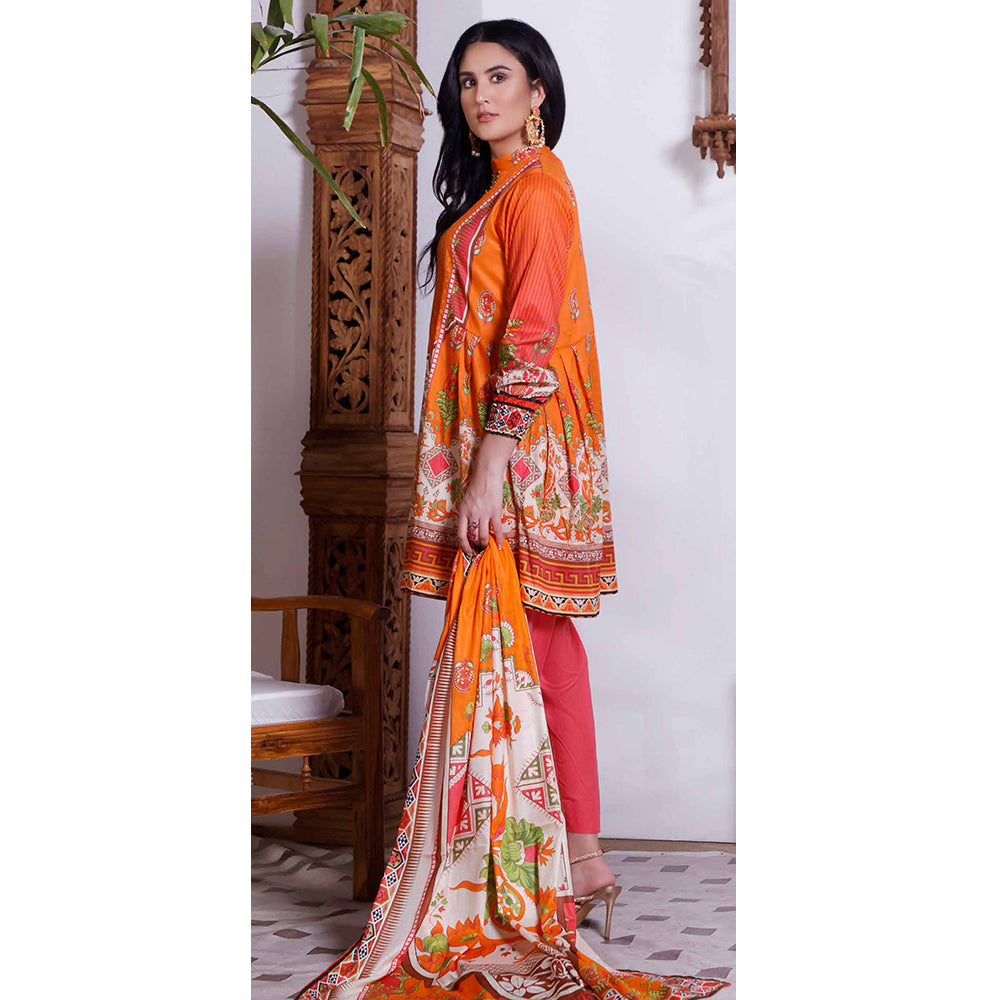 Halime Sultan Digital Printed Lawn 2Pcs Unstitched Suit - V1 - 7, Women, 2Pcs Shalwar Suit, Halima Sultan, Chase Value