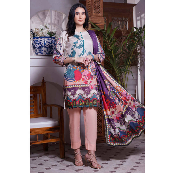 Halime Sultan Digital Printed Lawn 2Pcs Unstitched Suit - V1 - 8, Women, 2Pcs Shalwar Suit, Halima Sultan, Chase Value