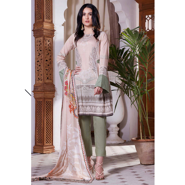 Halime Sultan Digital Printed Lawn 2Pcs Unstitched Suit - V1 - 2, Women, 2Pcs Shalwar Suit, Halima Sultan, Chase Value