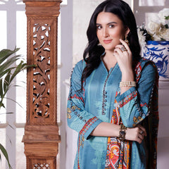 Halime Sultan Digital Printed Lawn 2Pcs Unstitched Suit - V1 - 3, Women, 2Pcs Shalwar Suit, Halima Sultan, Chase Value