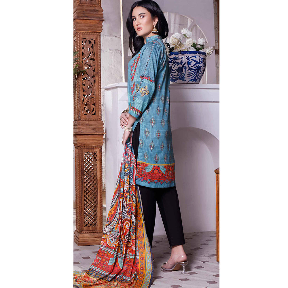 Halime Sultan Digital Printed Lawn 2Pcs Unstitched Suit - V1 - 3, Women, 2Pcs Shalwar Suit, Halima Sultan, Chase Value