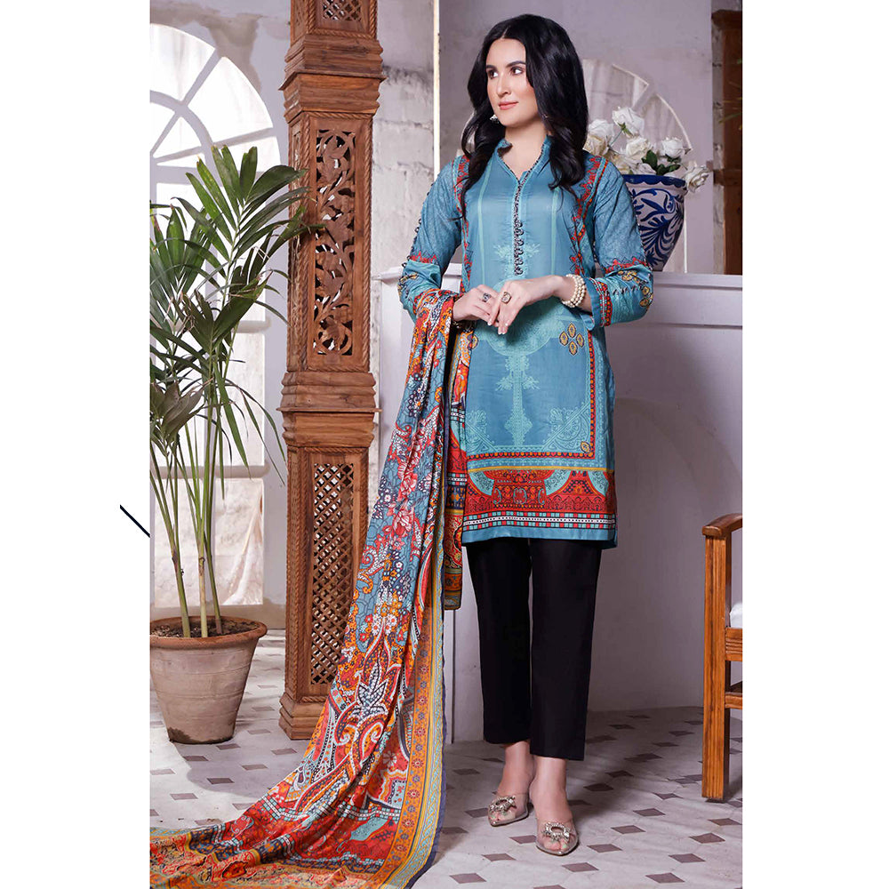 Halime Sultan Digital Printed Lawn 2Pcs Unstitched Suit - V1 - 3, Women, 2Pcs Shalwar Suit, Halima Sultan, Chase Value