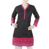 Women's Printed Cotton Kurti - Black, Women, Ready Kurtis, Chase Value, Chase Value