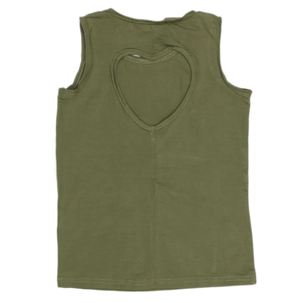 Girls Sando T-Shirt V25 - Green, Kids, Girls T-Shirts, Chase Value, Chase Value
