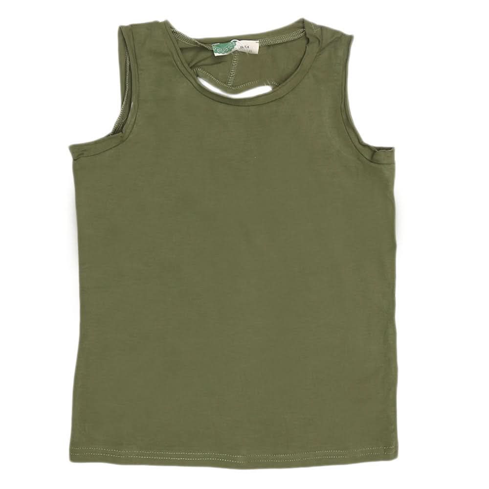 Girls Sando T-Shirt V25 - Green, Kids, Girls T-Shirts, Chase Value, Chase Value
