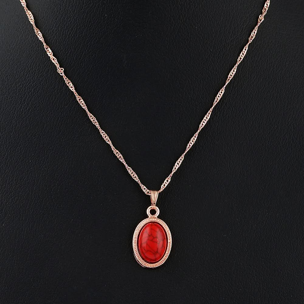 Women's Fancy Locket Set - Golden - Red - test-store-for-chase-value