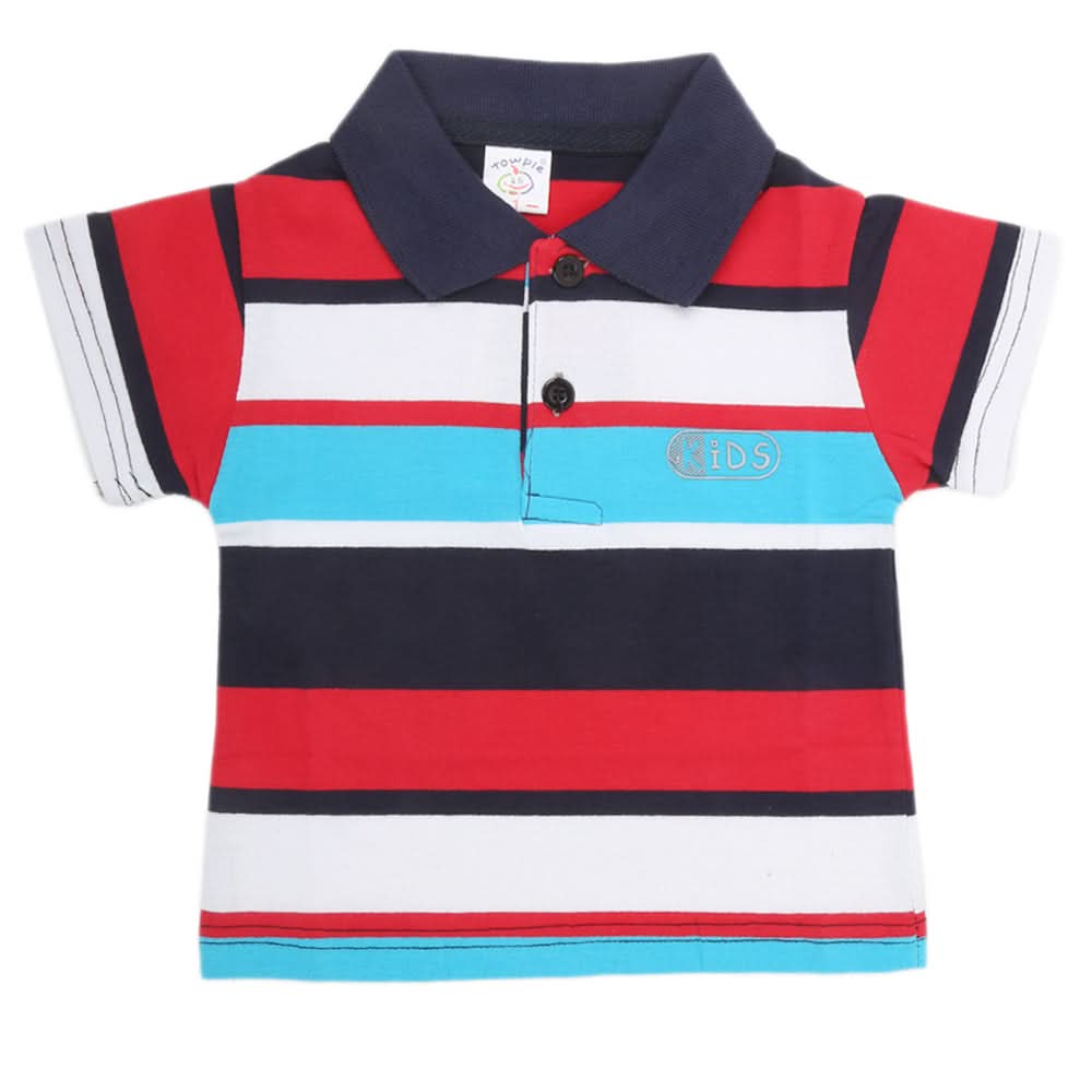 Newborn Boys Yarn Dyed T-Shirt - Multi, Kids, NB Boys Shirts And T-Shirts, Chase Value, Chase Value