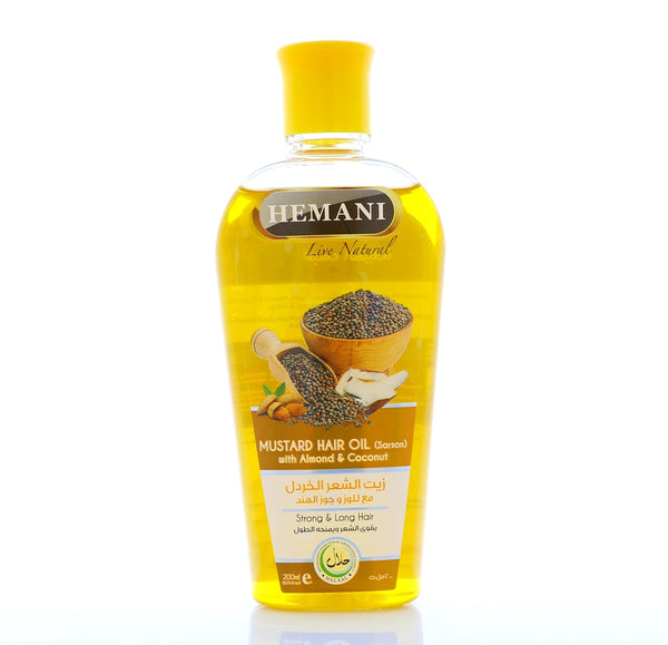 Hemani Musturd Hair Oil 200 ML - Sarson, Beauty & Personal Care, Hair Oils, WB By Hemani, Chase Value