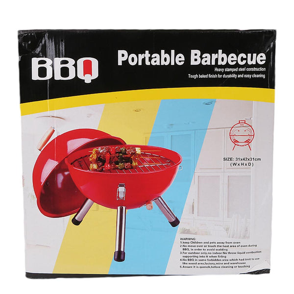 Portable BBQ Round Shape Charcoal Grill - test-store-for-chase-value