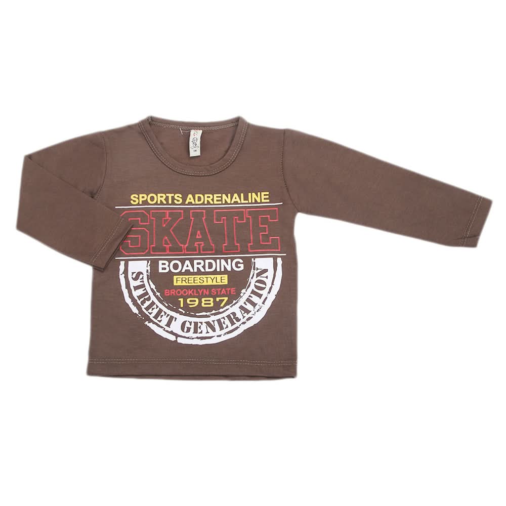 Boys Full Sleeves T-Shirt  8736 - Olive Green, Kids, Boys T-Shirts, Chase Value, Chase Value