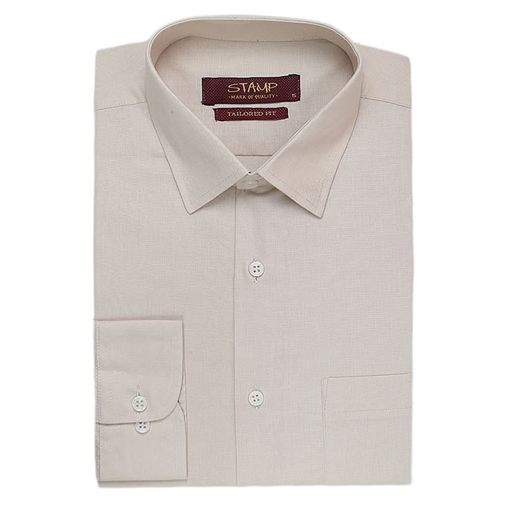 Mens Formal Shirt Plain - Cream, Men, Shirts, Chase Value, Chase Value