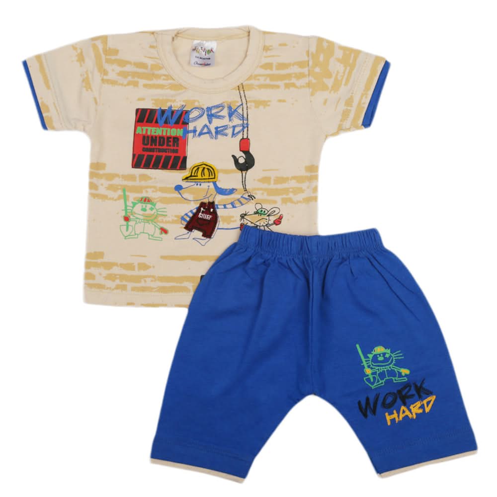 Newborn Boys Half sleeves Suit - Blue, Kids, Newborn Boys Sets And Suits, Chase Value, Chase Value