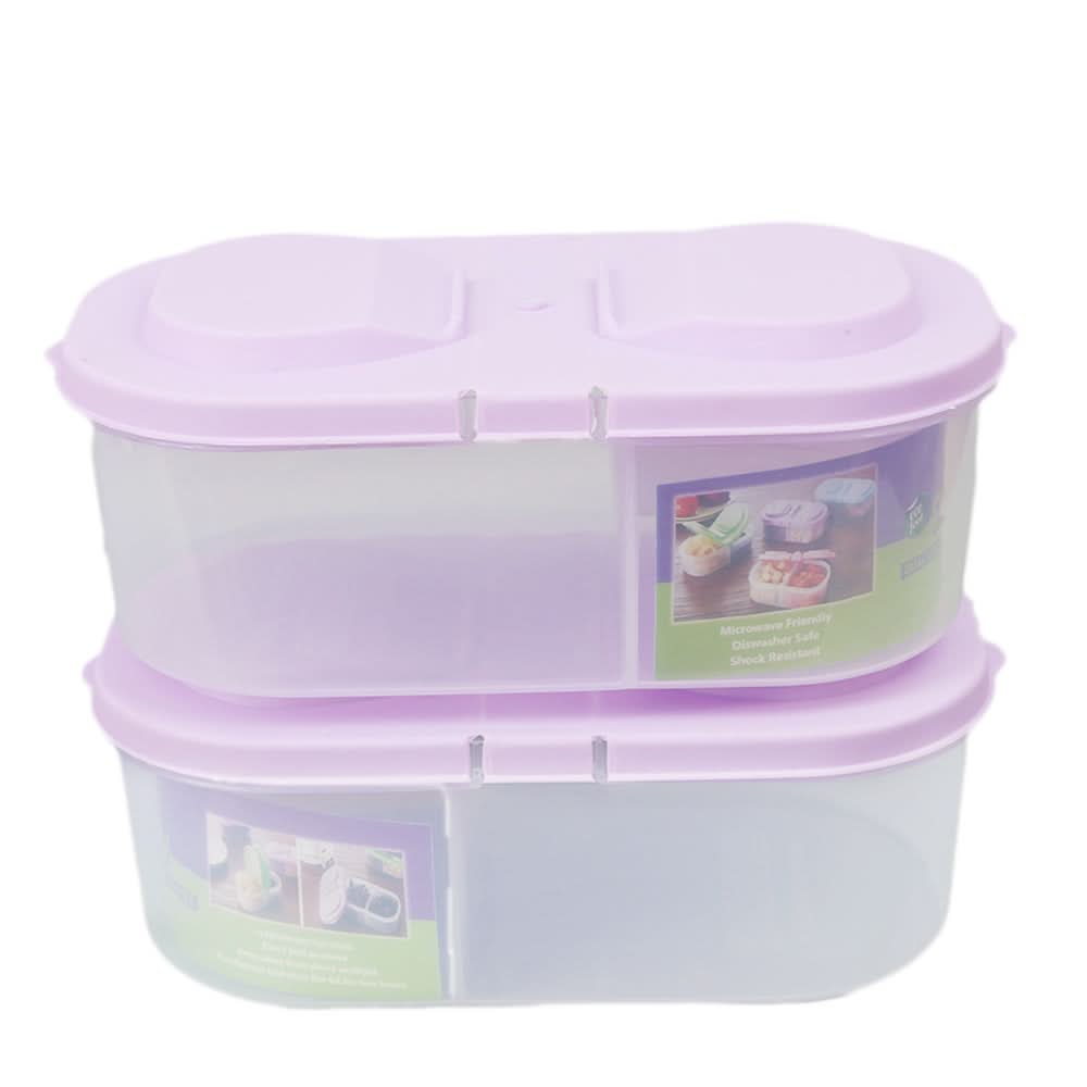Splash Food Container Pack Of 2 - Purple, Home & Lifestyle, Storage Boxes, Chase Value, Chase Value