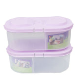 Splash Food Container Pack Of 2 - Purple, Home & Lifestyle, Storage Boxes, Chase Value, Chase Value