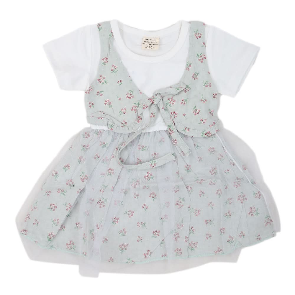 Newborn Girls Frock - Light Green, Kids, NB Girls Frocks, Chase Value, Chase Value
