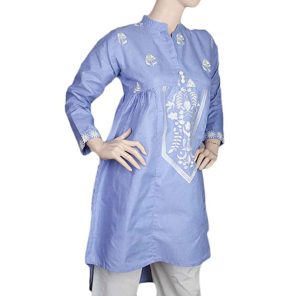 Women's embroidered Kurti - Blue, Women, Ready Kurtis, Chase Value, Chase Value