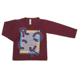 Boys Full Sleeves T-Shirt  8734 - Dark Purple, Kids, Boys T-Shirts, Chase Value, Chase Value