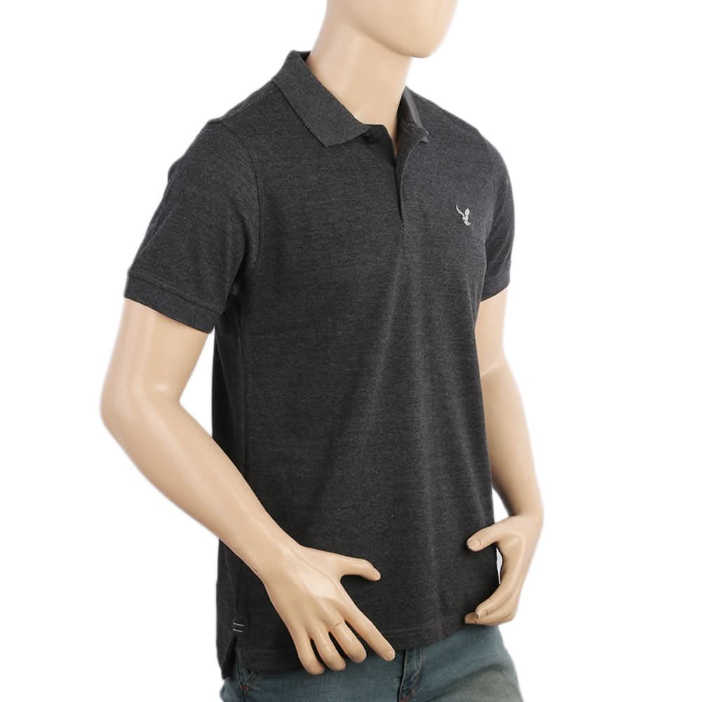 Men's Half Sleeves Polo T-Shirt - Dark Grey, Men's T-Shirts & Polos, Chase Value, Chase Value