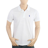 Men's Half Sleeves Polo T-Shirt - White, Men's T-Shirts & Polos, Chase Value, Chase Value