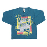 Boys Full Sleeves T-Shirt  8734 - Steel Blue, Kids, Boys T-Shirts, Chase Value, Chase Value