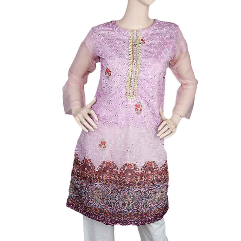 Women's Fancy Kurti - Light Purple, Women, Ready Kurtis, Chase Value, Chase Value