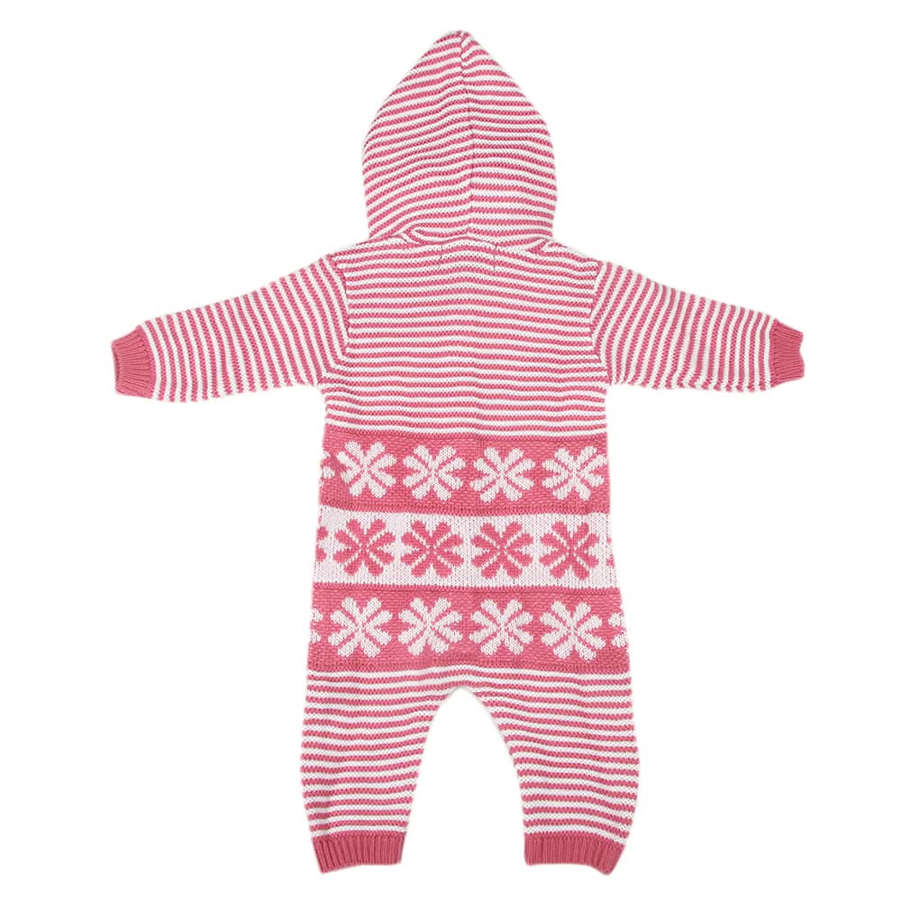 Newborn Girls Romper Full Sleeves - Pink, Kids, NB Girls Rompers, Kids, New Born Girls Winterwear, Chase Value, Chase Value