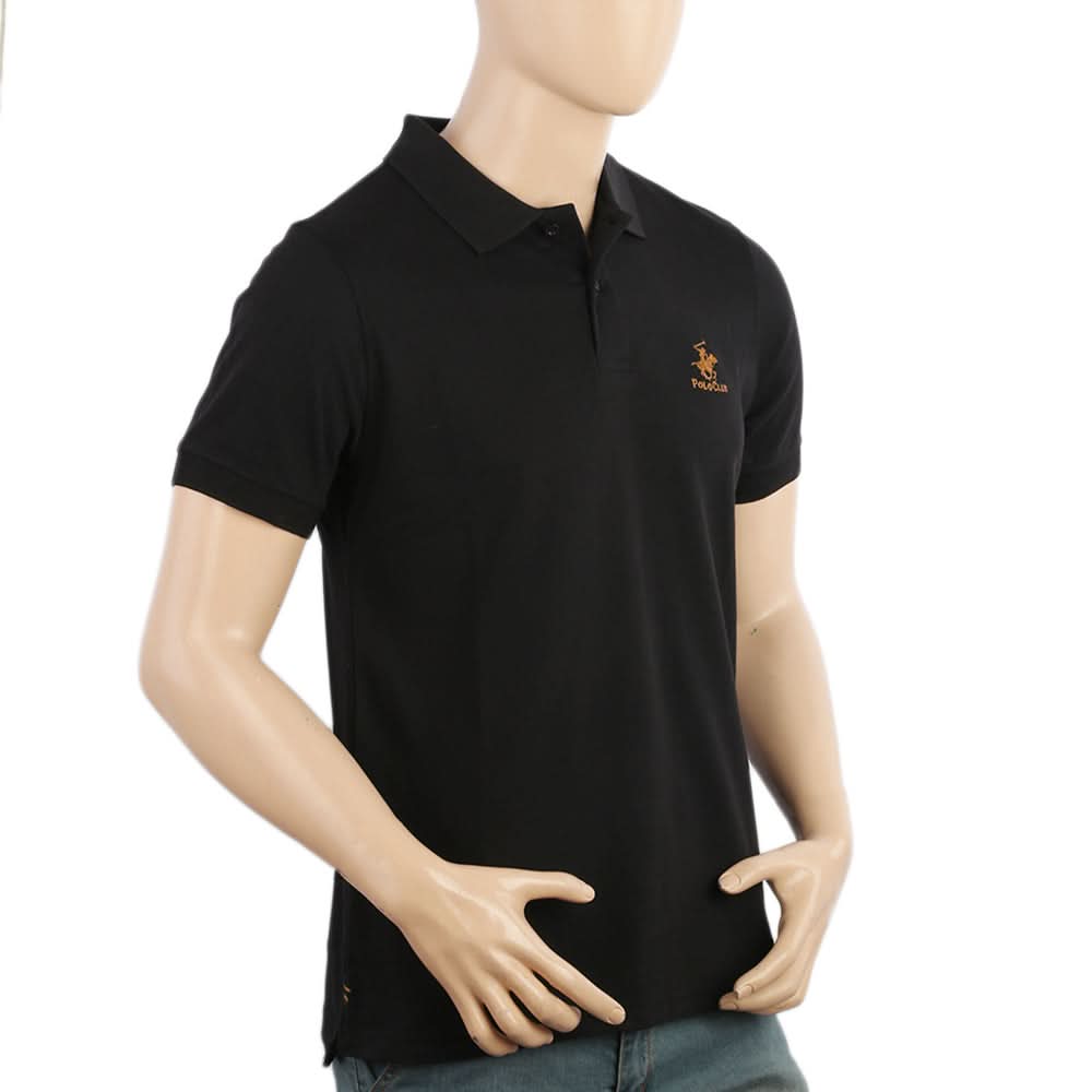 Men's Half Sleeves Polo T-Shirt - Black, Men's T-Shirts & Polos, Chase Value, Chase Value