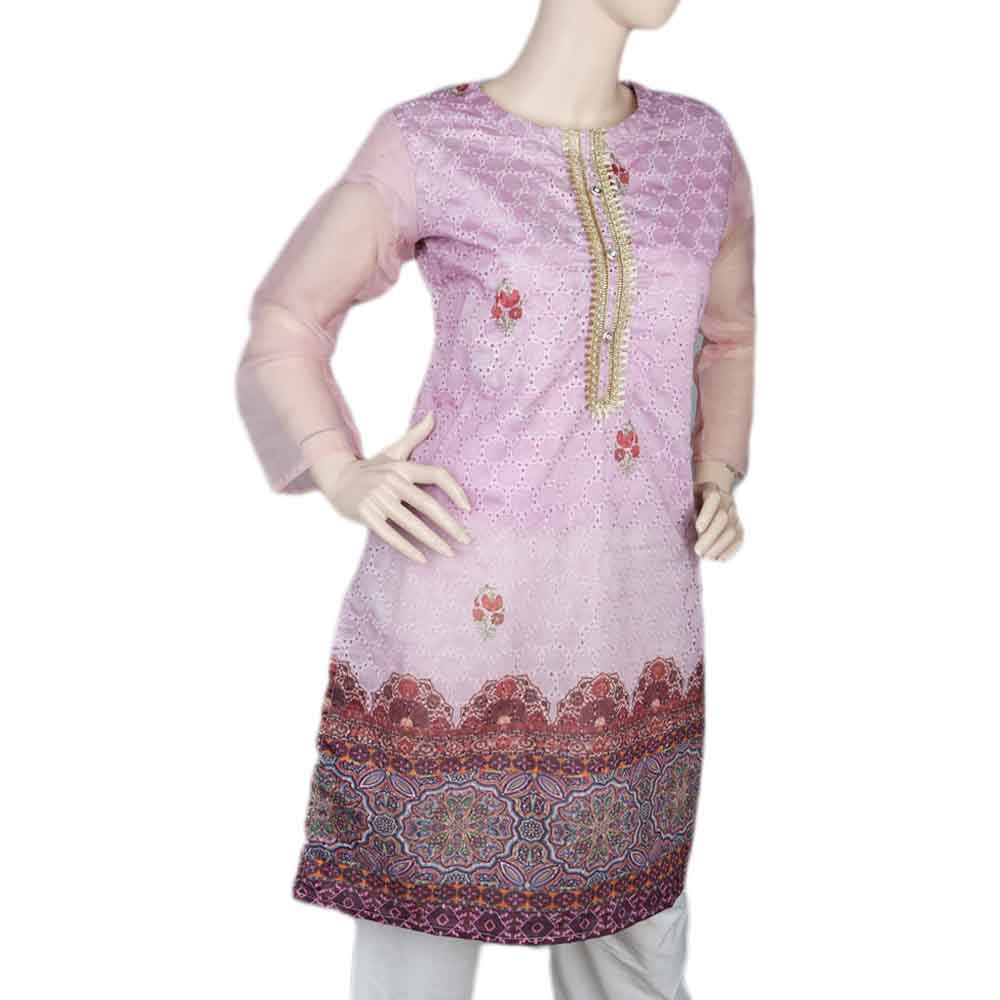 Women's Fancy Kurti - Light Purple, Women, Ready Kurtis, Chase Value, Chase Value
