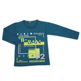 Boys Full Sleeves T-Shirt  8737 - Steel Blue, Kids, Boys T-Shirts, Chase Value, Chase Value