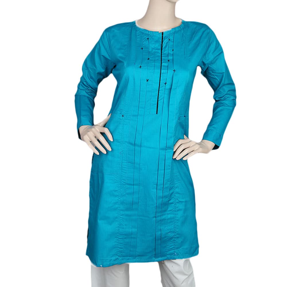 Women's Kurti Plain - Sea Green, Women, Ready Kurtis, Chase Value, Chase Value
