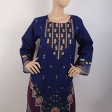 Women's Embroidered 3 Piece Suit - Royal Blue, Women, Shalwar Suits, Chase Value, Chase Value