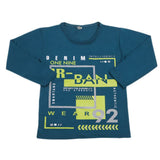 Boys Full Sleeves T-Shirt  8737 - Steel Blue, Kids, Boys T-Shirts, Chase Value, Chase Value
